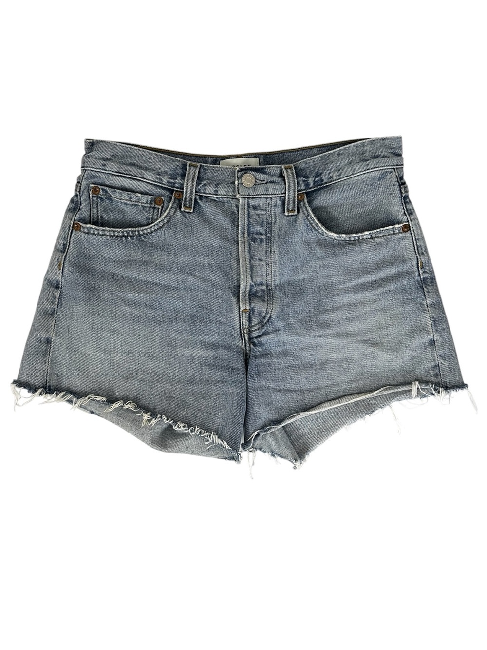 Agolde Jean Shorts Cut Off Denim 100% Cotton Hidden Button Fly Women’s Size 27
